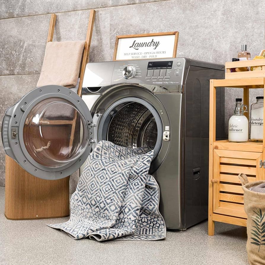 rug in a washing machine