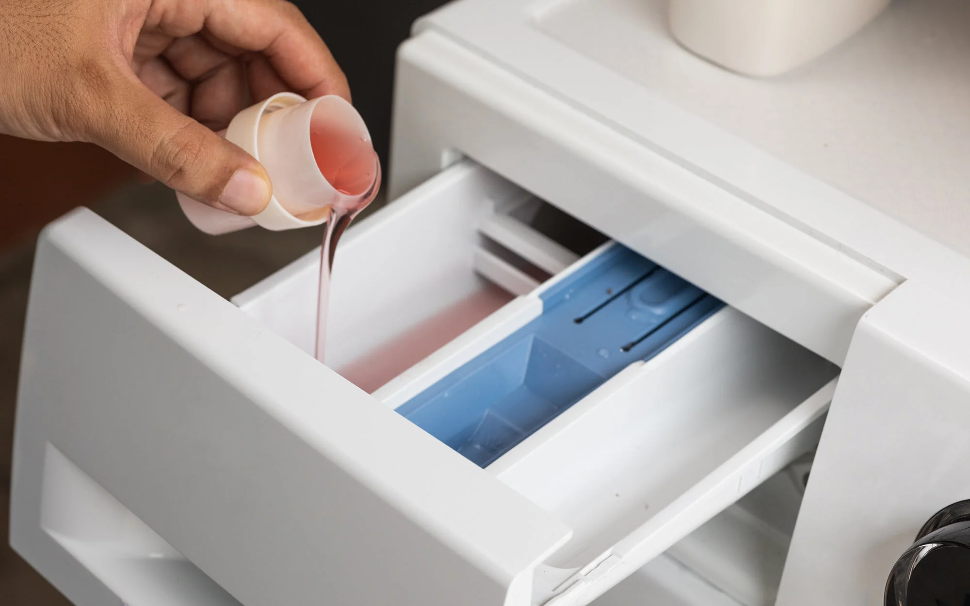 detergent in washing machine