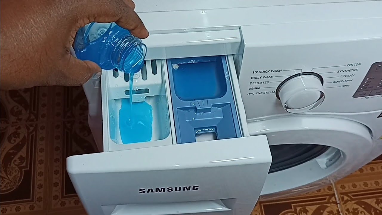 detergent in washing machine