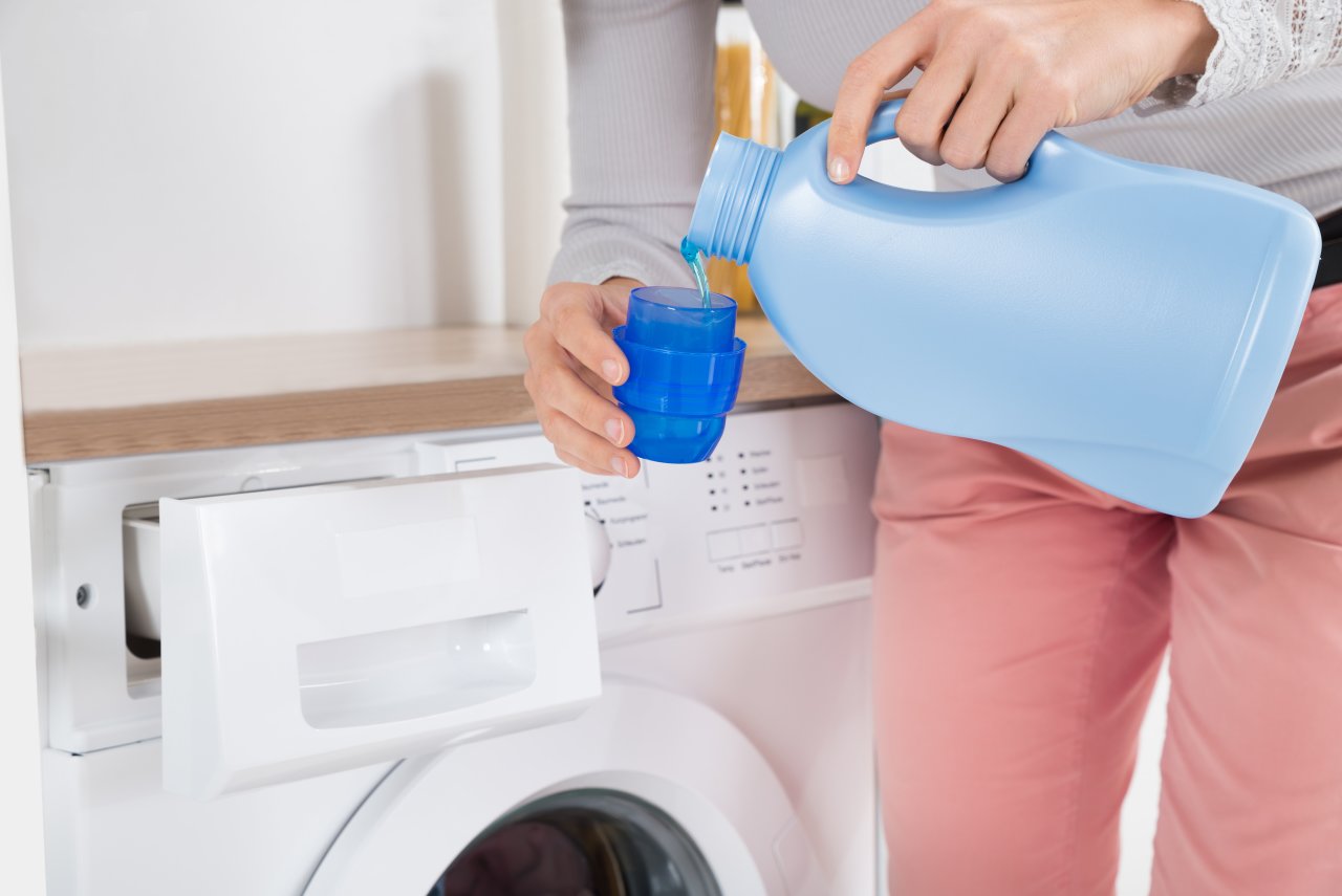 detergent in washing machine