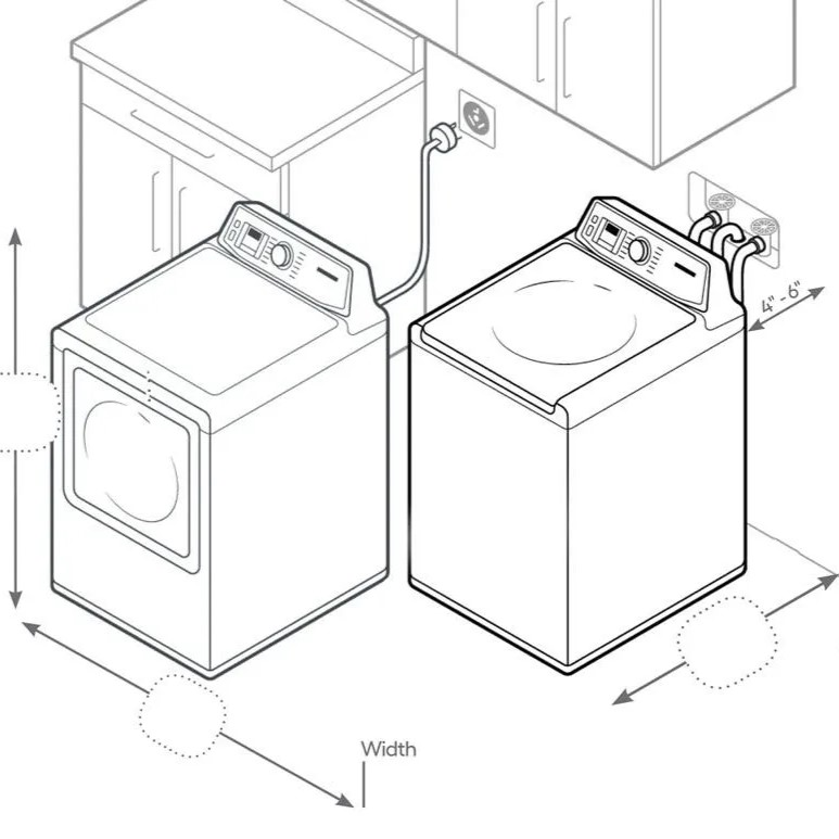 washer and dryer dimensions