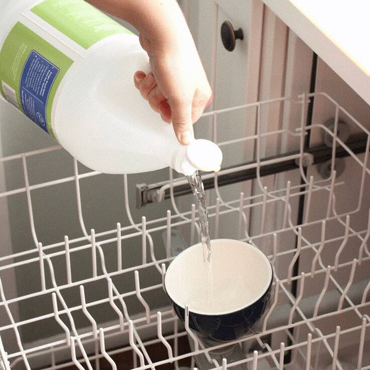 clean dishwasher with vinegar