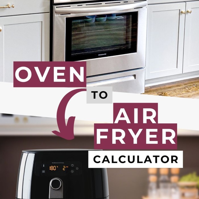 oven to air fryer conversion