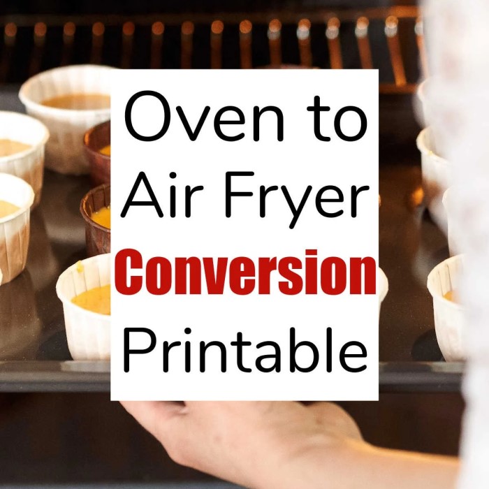 oven to air fryer conversion