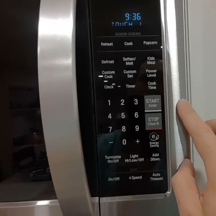 how to change time on microwave